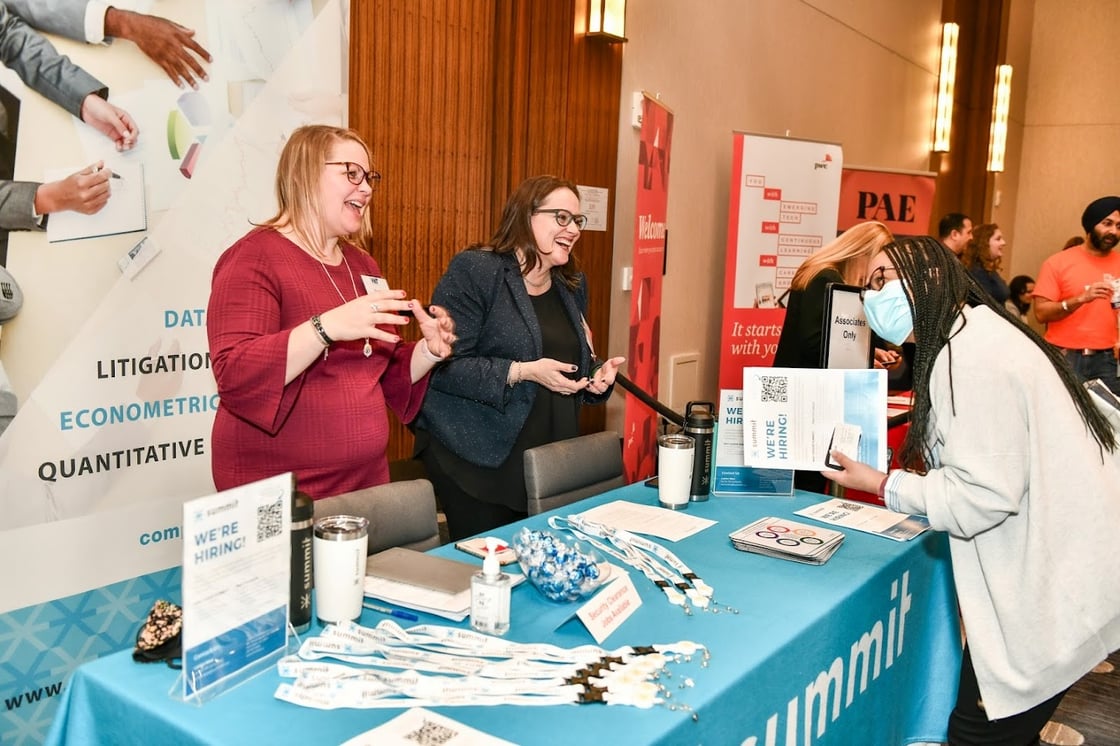  Sarah Cunningham and Sarah Sparks Read at the #WomenInTechnology job fair and learn more about the exciting opportunities open at Summit