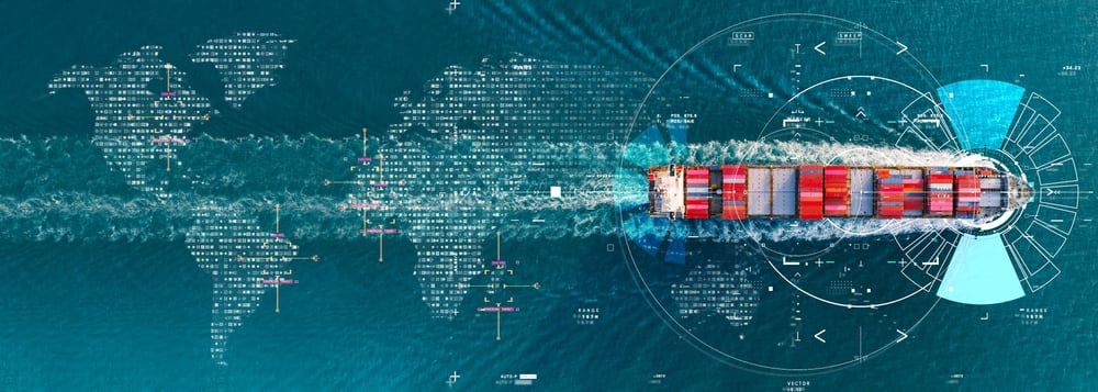 Ship in ocean