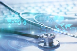 stethoscope with keyboard